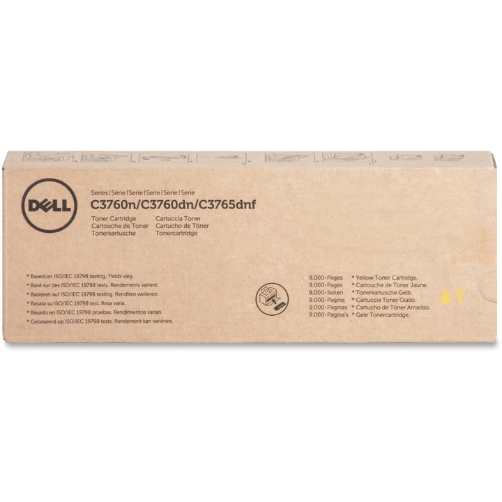 Image of Dell® Toner Cartridge, f/C3760/3765, 9000 Page Extra High Yld, YW