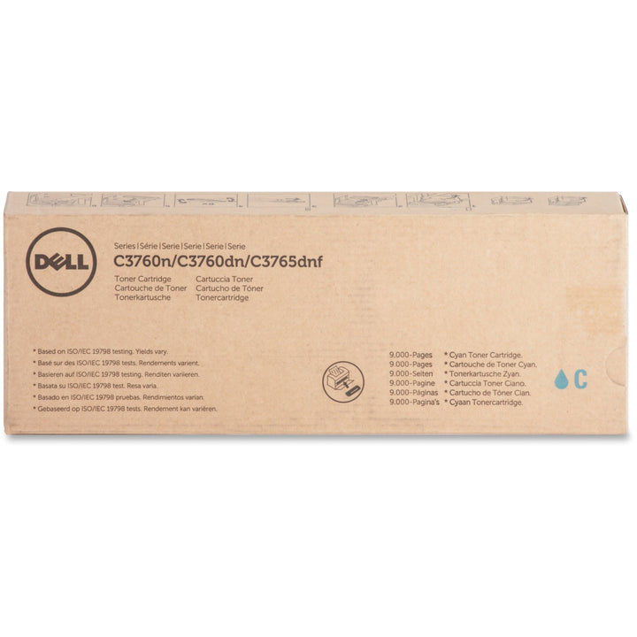 Image of Dell® Toner Cartridge, f/C3760/3765, 9000 Page Extra High Yld, CYN