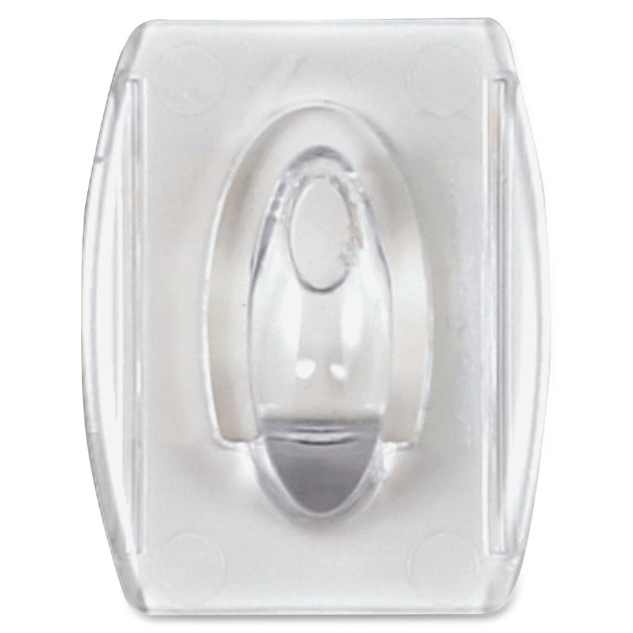Image of Command 17006CLR-VP Mini Clear Hooks with Clear Strips, 7.94 oz (225 g) Capacity, 1.1" H x 0.9" W x 1.1" Length, Plastic, Clear, 18 / Pack