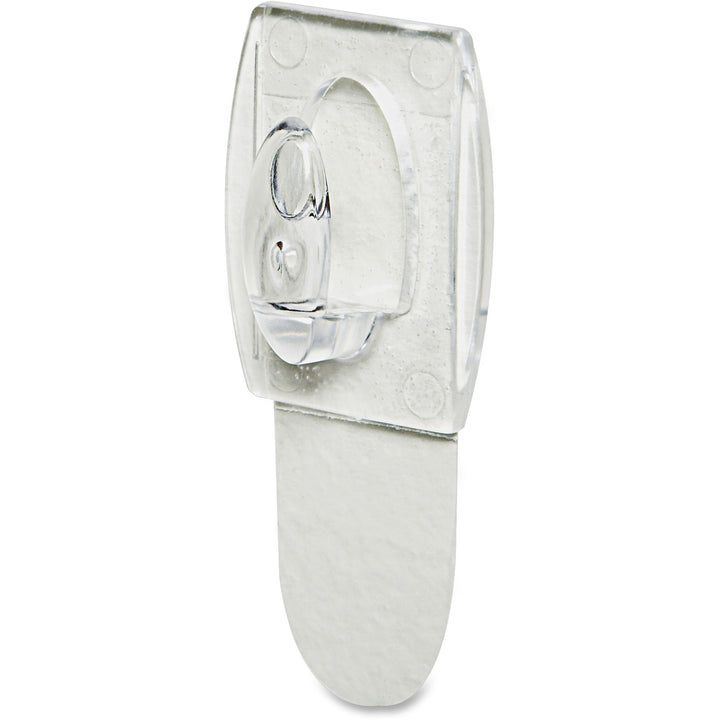 Image of Command 17006CLR-VP Mini Clear Hooks with Clear Strips, 7.94 oz (225 g) Capacity, 1.1" H x 0.9" W x 1.1" Length, Plastic, Clear, 18 / Pack
