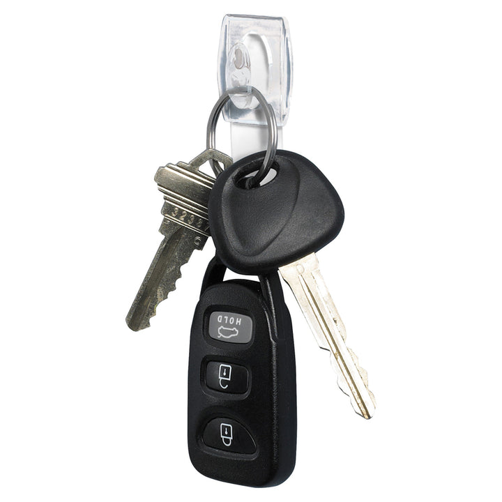 Image of Command 17006CLR-VP Mini Clear Hooks with Clear Strips, 7.94 oz (225 g) Capacity, 1.1" H x 0.9" W x 1.1" Length, Plastic, Clear, 18 / Pack