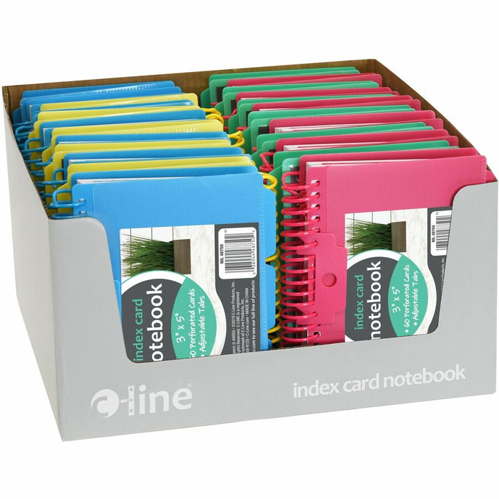 Image of C-Line® Index Card Notebook, Spiral, 60 Cards, 3"x6", AST