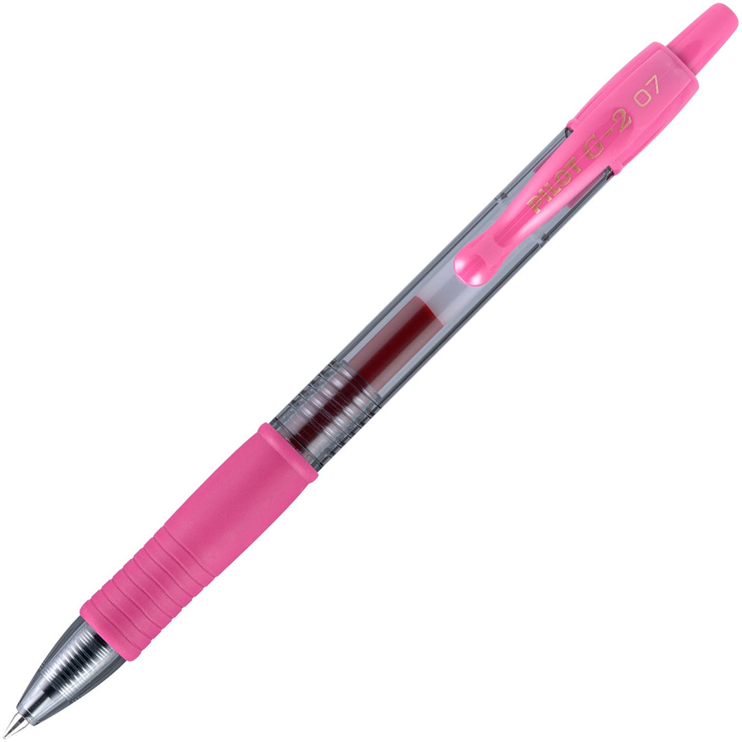 Image of Pilot® Gel Pen, Retractable, Rubber Grip, Fine Pt, Pink