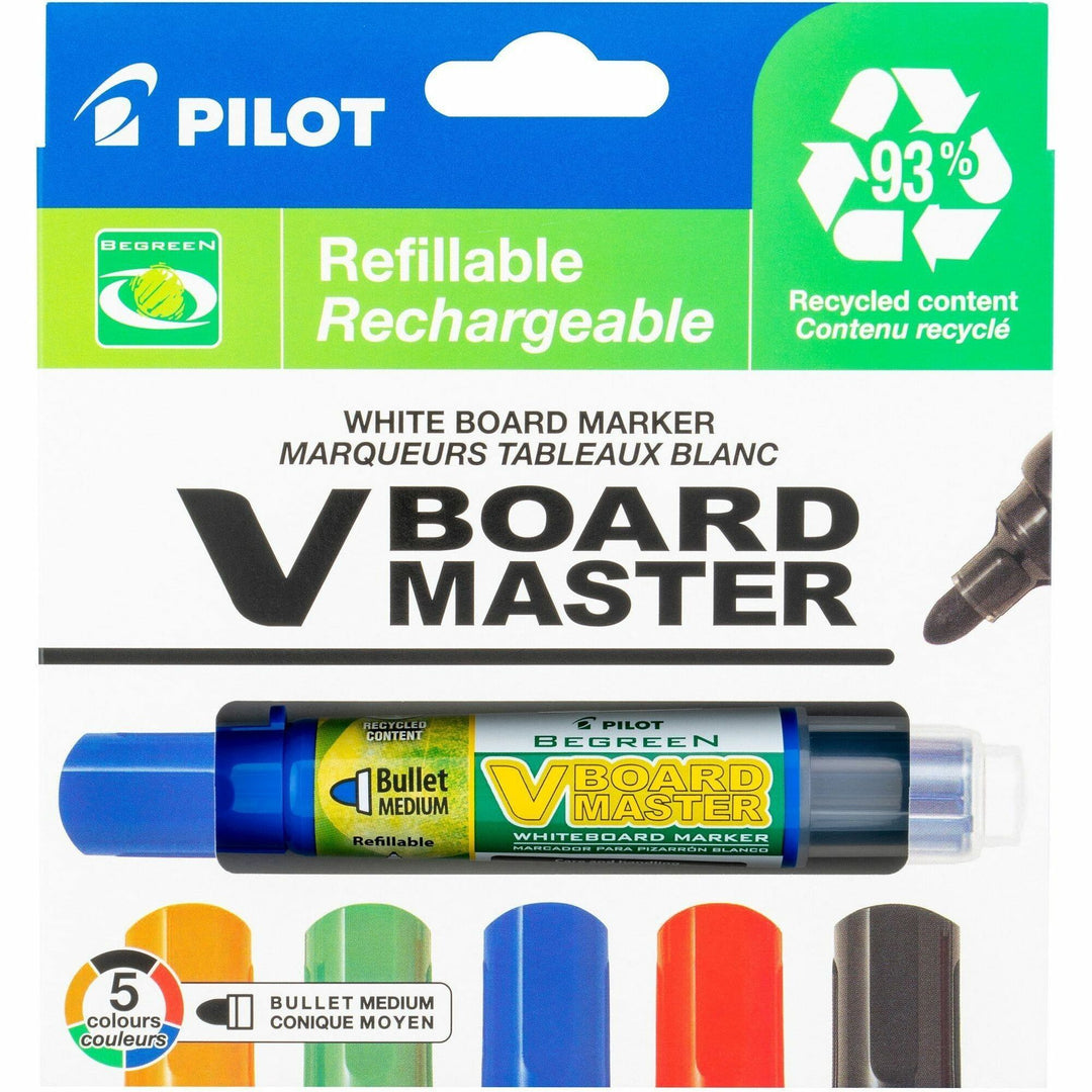 Image of Pilot® Dry-erase Markers, Refillable, Medium Bullet Point, 5/PK,Ast