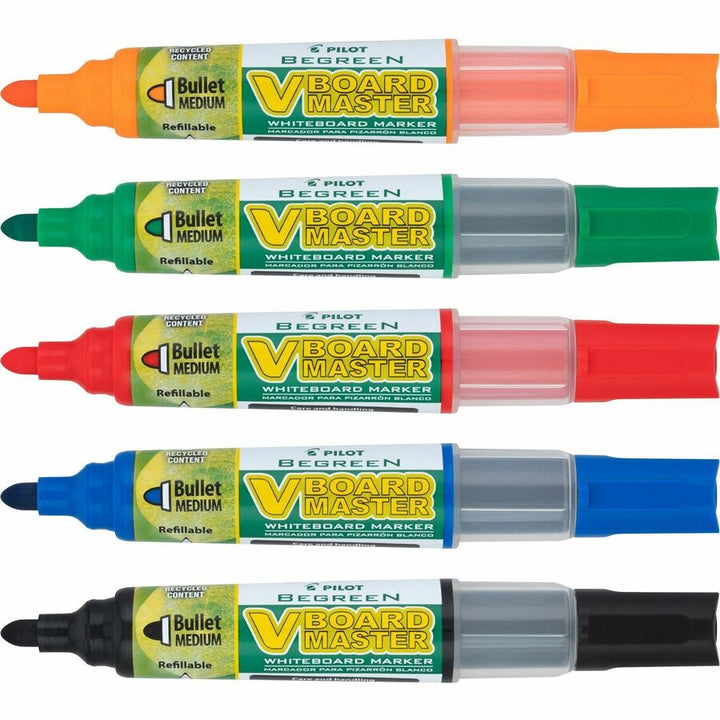Image of Pilot® Dry-erase Markers, Refillable, Medium Bullet Point, 5/PK,Ast