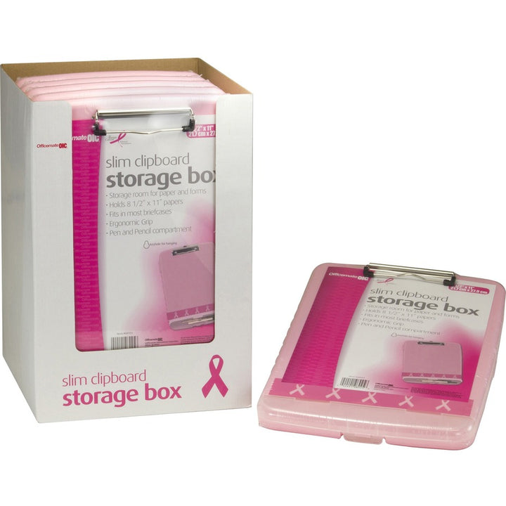 Image of Officemate Storage Clipboard, BCA, 14-1/2"x10"x1-1/4", Pink