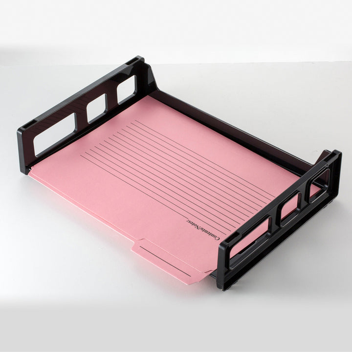 Image of Officemate Side-Loading Letter Tray, 13-3/16"x9"x2-3/4", Black