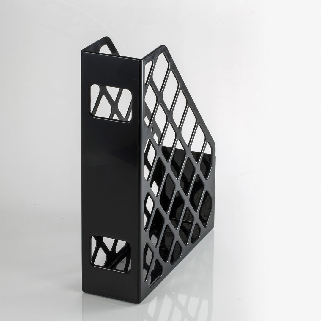 Image of Officemate 26082 Open Top Magazine File, Black, Plastic, 1 Each
