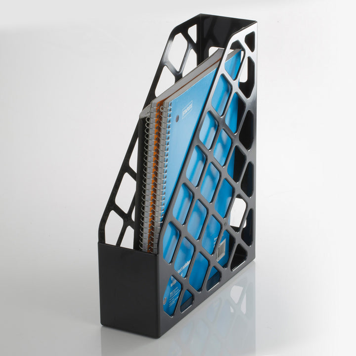 Image of Officemate 26082 Open Top Magazine File, Black, Plastic, 1 Each