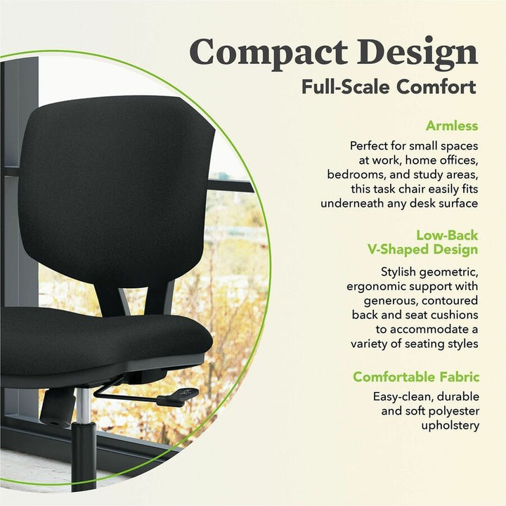Image of HON® Volt Series Task Chair, Supports Up To 250 Lb, 18" To 22.25" Seat Height, Black