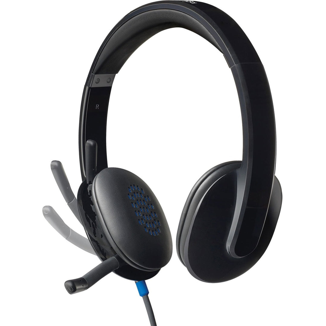 Image of Logitech® H540 Binaural Over The Head Corded Headset, Black