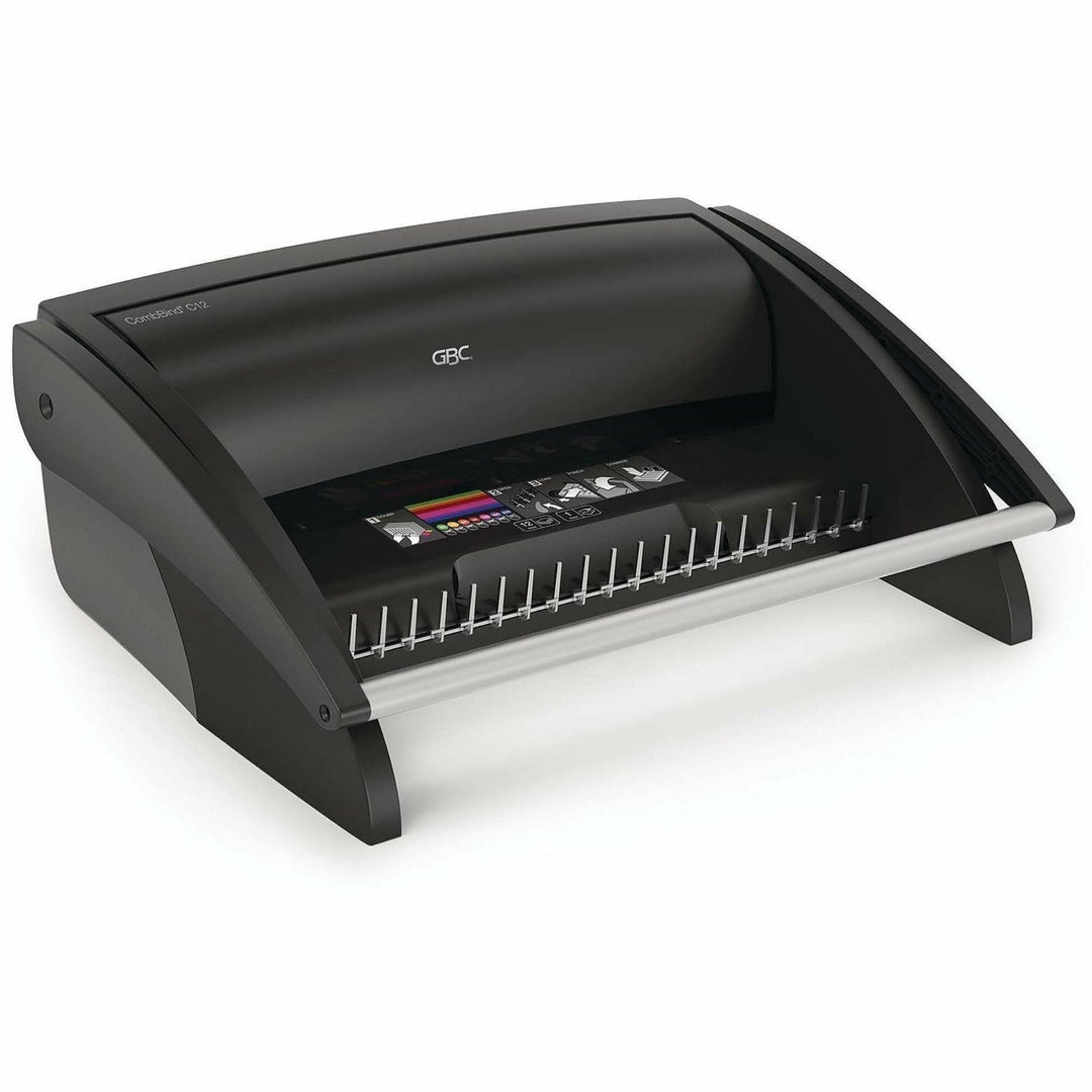 Image of GBC® CombBind Manual Machine, 16-1/2"x17-3/4"x7-1/4", Black