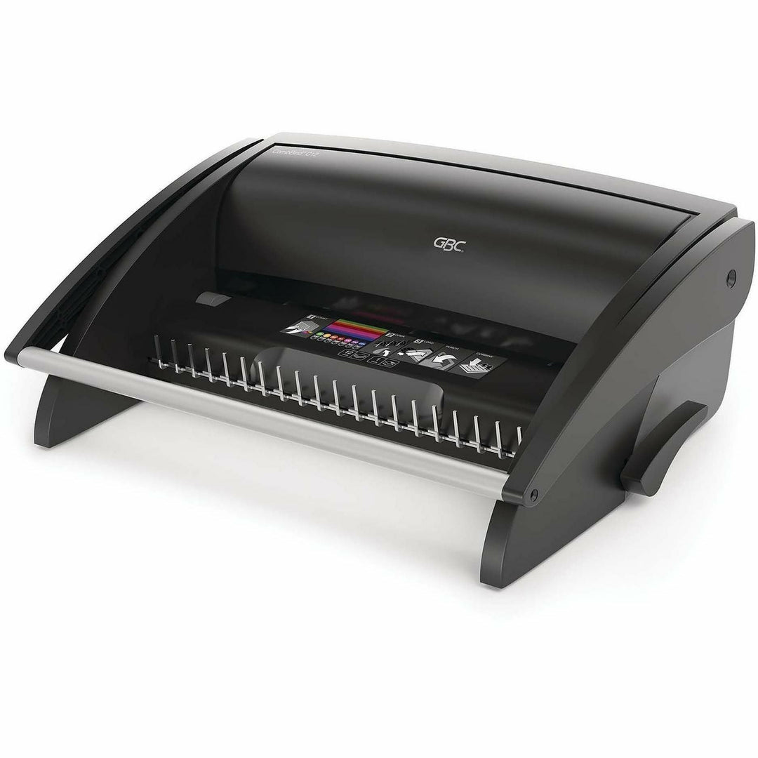 Image of GBC® CombBind Manual Machine, 16-1/2"x17-3/4"x7-1/4", Black