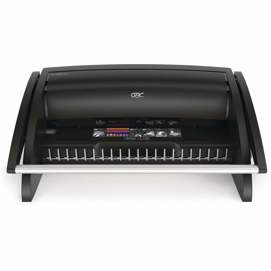 Image of GBC® CombBind Manual Machine, 16-1/2"x17-3/4"x7-1/4", Black