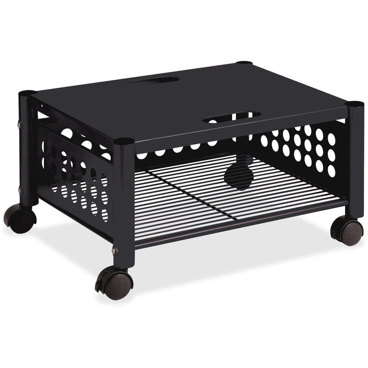 Image of Vertiflex® Underdesk Machine Stand, Metal, 2 Shelves, 90 lb Capacity, 21.5" x 17.88" x 11.5", Black