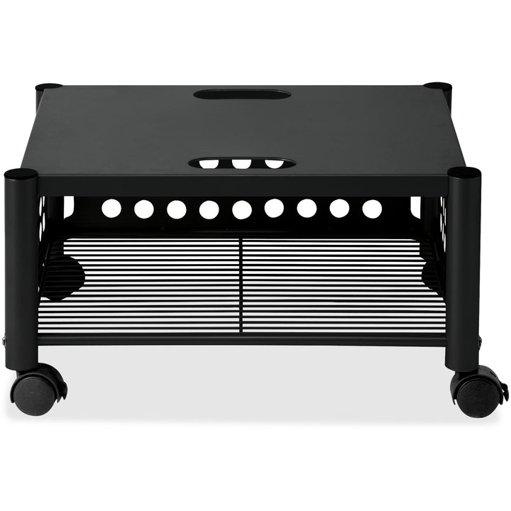 Image of Vertiflex® Underdesk Machine Stand, Metal, 2 Shelves, 90 lb Capacity, 21.5" x 17.88" x 11.5", Black