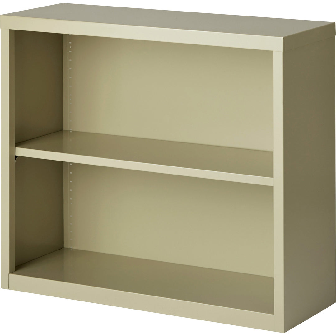 Image of Lorell Bookcase, Steel, 2-Shelf, 34-1/2"x13"x30", Putty