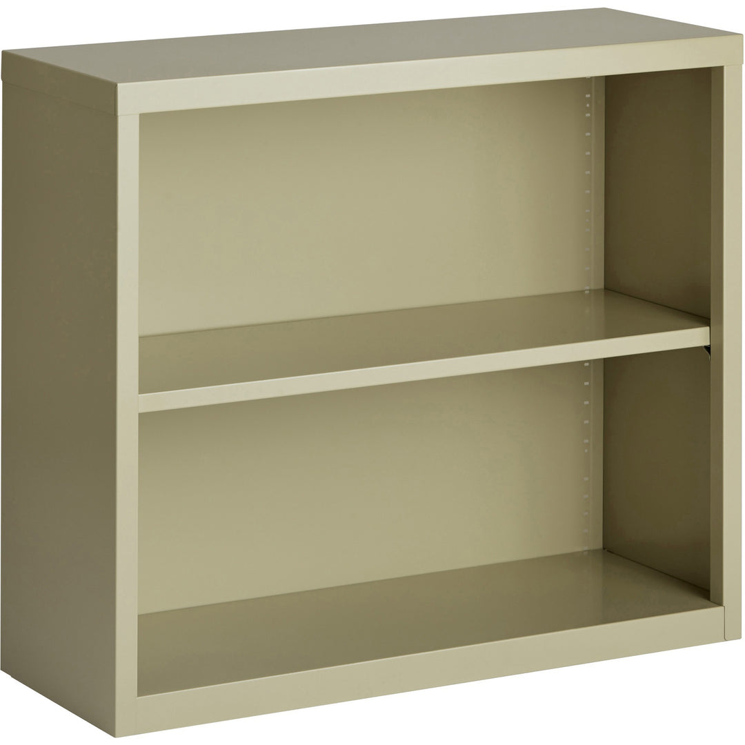 Image of Lorell Bookcase, Steel, 2-Shelf, 34-1/2"x13"x30", Putty