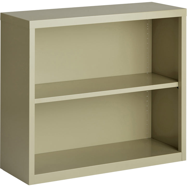 Image of Lorell Bookcase, Steel, 2-Shelf, 34-1/2"x13"x30", Putty