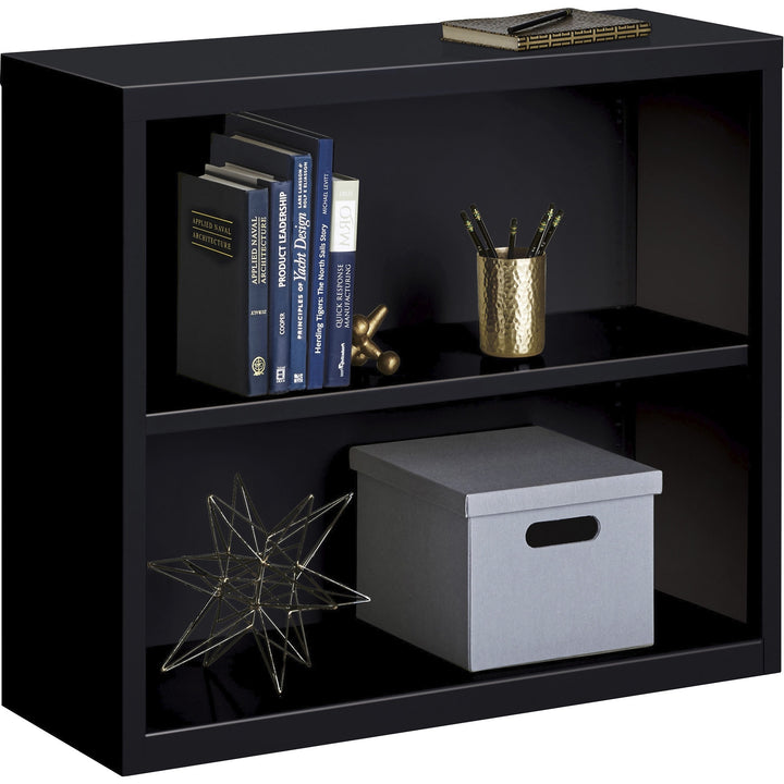 Image of Lorell Bookcase, 2-Shelf, Steel, 34-1/2"x12-5/8"x30", Black
