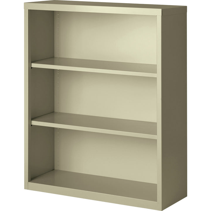 Image of Lorell Bookcase, Steel, 3-Shelf, 34-1/2"x13"x42", Putty
