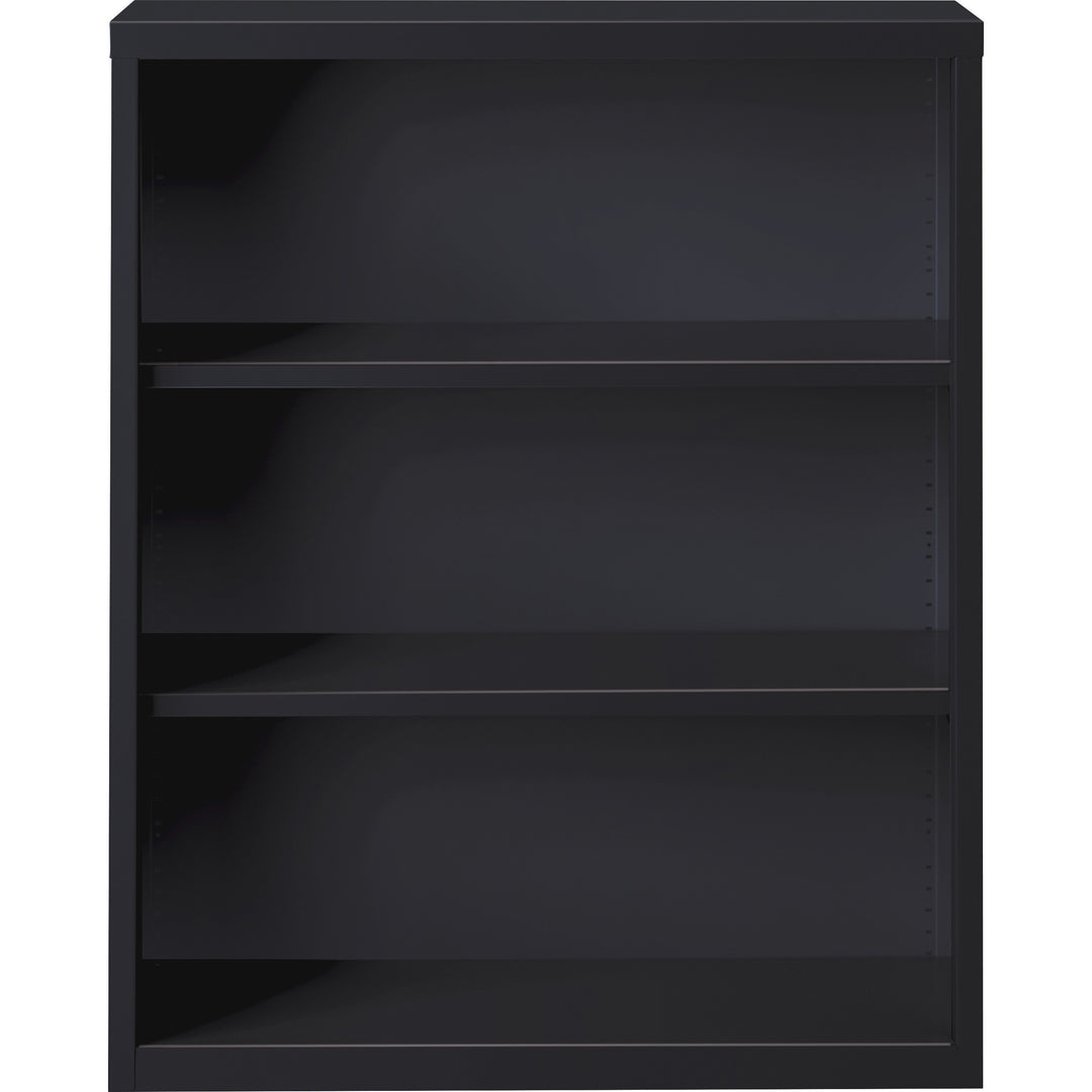 Image of Lorell Bookcase, 3-Shelf, Steel, 34-1/2"x12-5/8"x42", Black