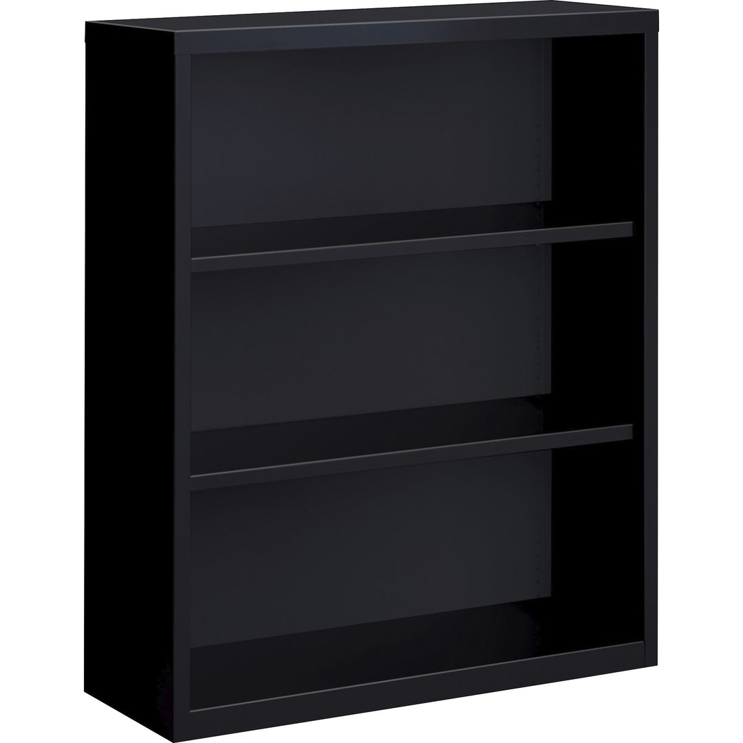 Image of Lorell Bookcase, 3-Shelf, Steel, 34-1/2"x12-5/8"x42", Black
