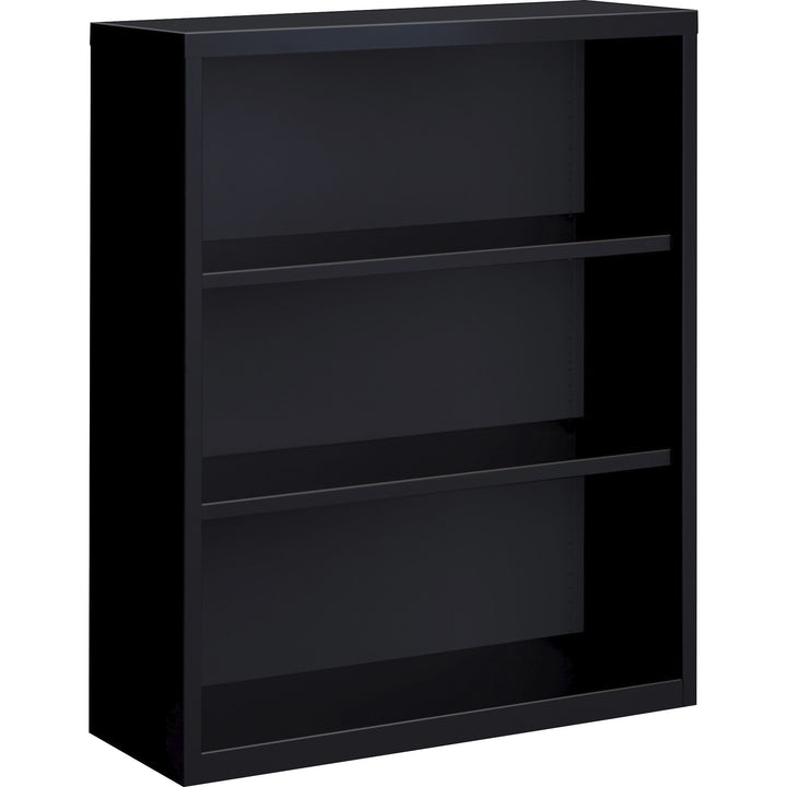 Image of Lorell Bookcase, 3-Shelf, Steel, 34-1/2"x12-5/8"x42", Black