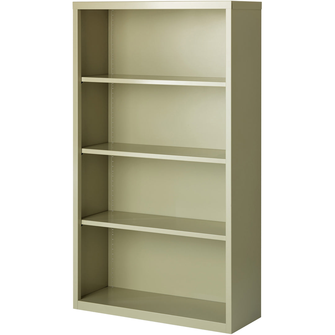 Image of Lorell Bookcase, Steel, 4-Shelf, 34-1/2"x13"x60", Putty