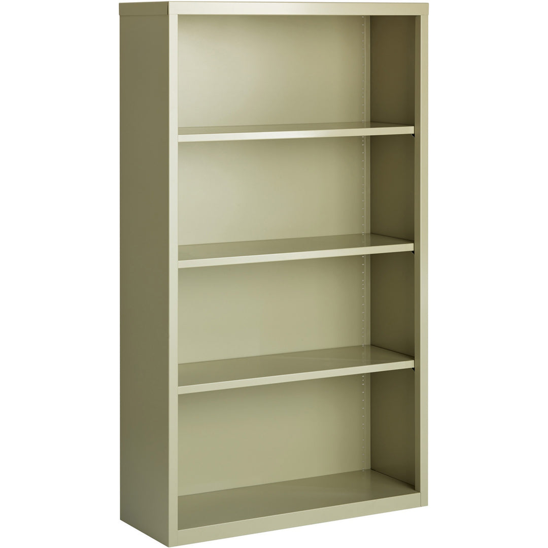 Image of Lorell Bookcase, Steel, 4-Shelf, 34-1/2"x13"x60", Putty