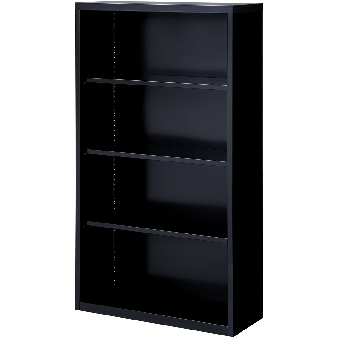 Image of Lorell Bookcase, 4-Shelf, Steel, 34-1/2"x12-5/8"x60", Black