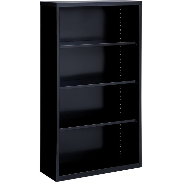 Image of Lorell Bookcase, 4-Shelf, Steel, 34-1/2"x12-5/8"x60", Black