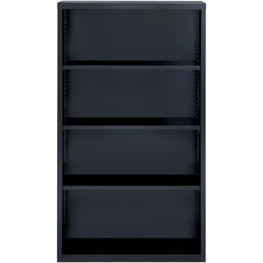 Image of Lorell Bookcase, 4-Shelf, Steel, 34-1/2"x12-5/8"x60", Black