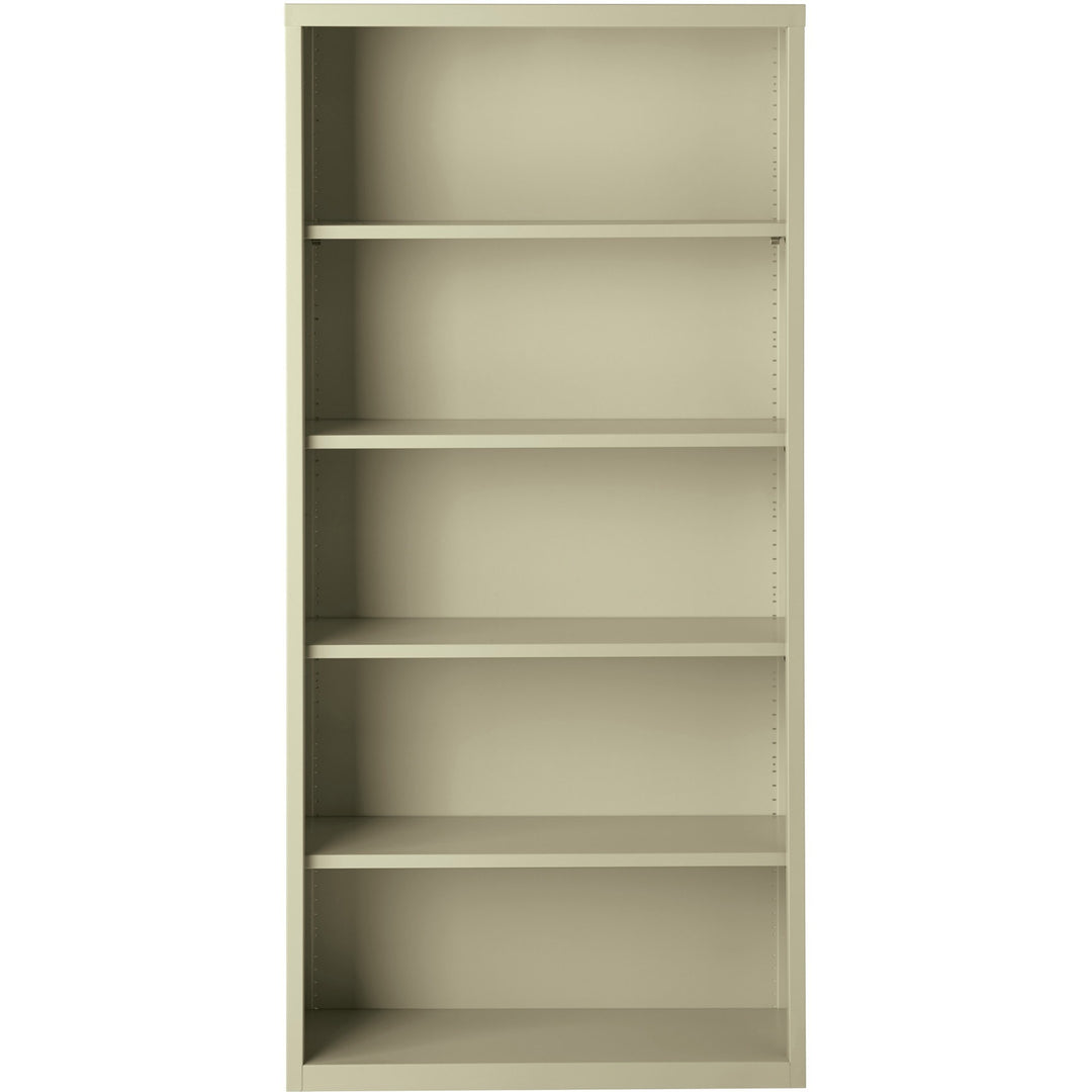 Image of Lorell Bookcase, Steel, 5-Shelf, 34-1/2"x13"x72", Putty