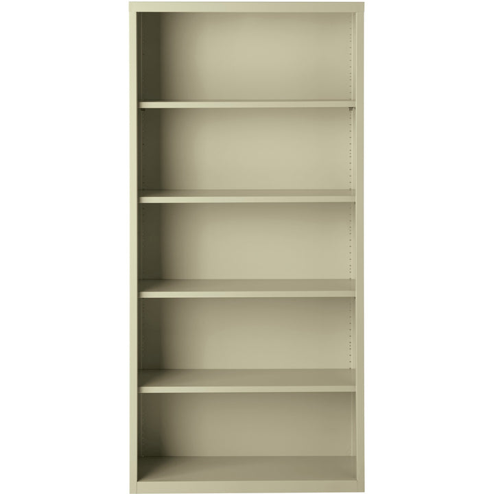 Image of Lorell Bookcase, Steel, 5-Shelf, 34-1/2"x13"x72", Putty