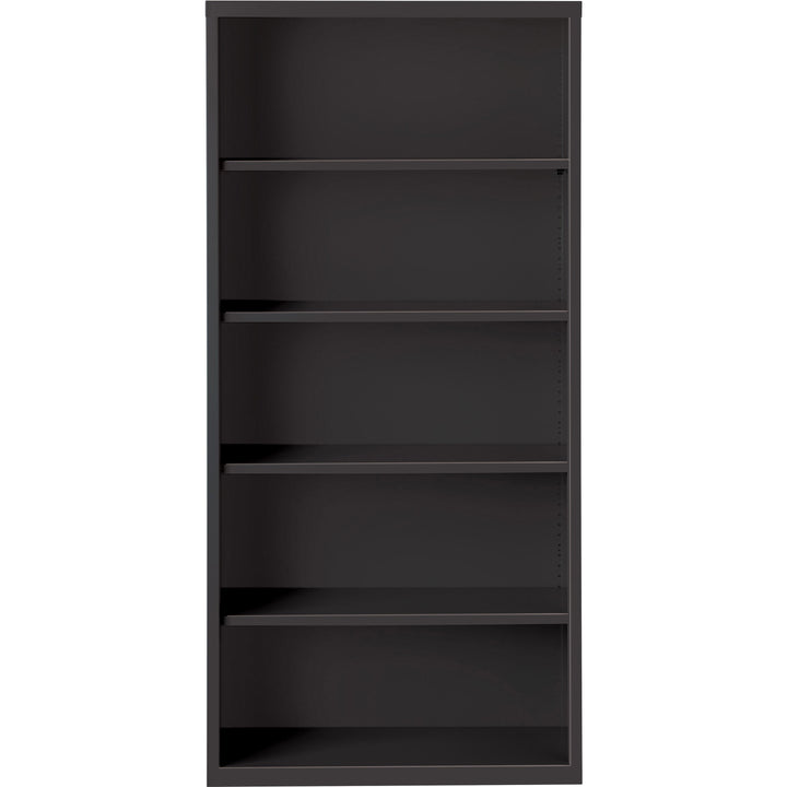 Image of Lorell Bookcase, 5-Shelf, Steel, 34-1/2"x12-5/8"x72", Black