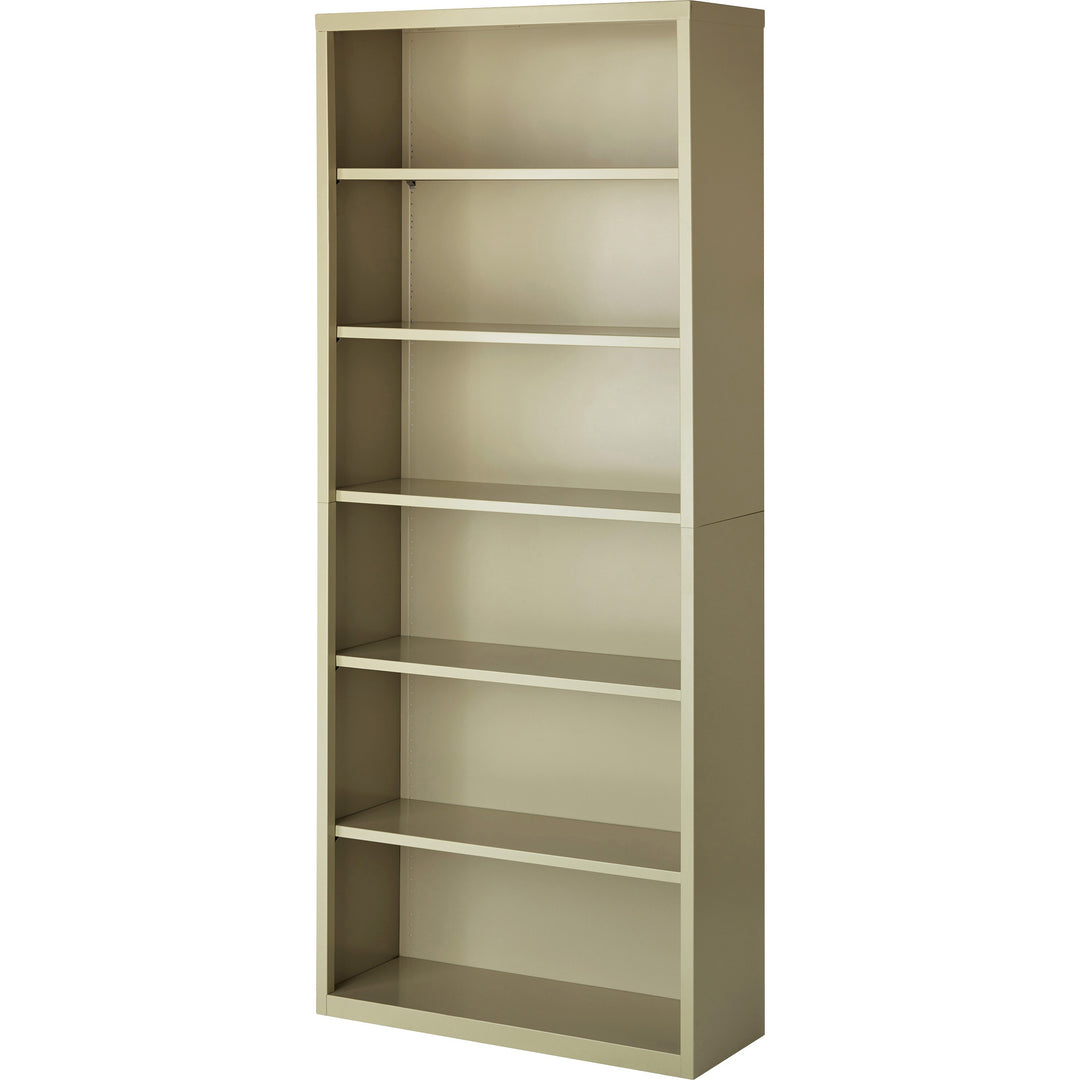 Image of Lorell Bookcase, Steel, 6-Shelf, 34-1/2"x13"x82", Putty