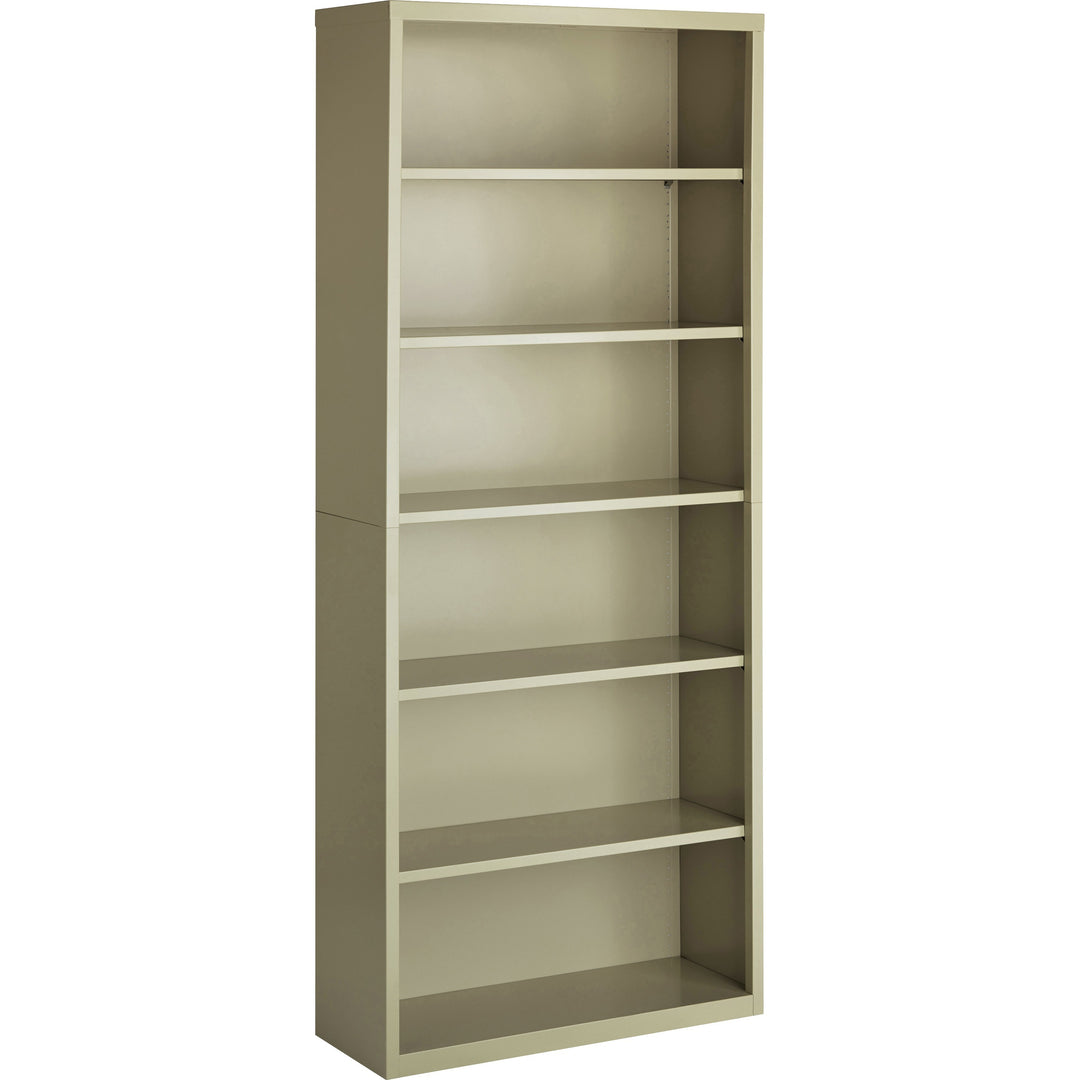 Image of Lorell Bookcase, Steel, 6-Shelf, 34-1/2"x13"x82", Putty