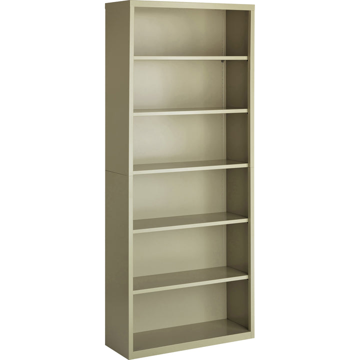 Image of Lorell Bookcase, Steel, 6-Shelf, 34-1/2"x13"x82", Putty