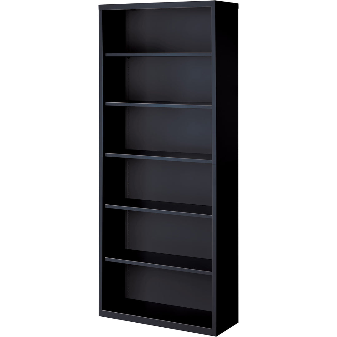 Image of Lorell Bookcase, 6-Shelf, Steel, 34-1/2"x12-5/8"x82", Black