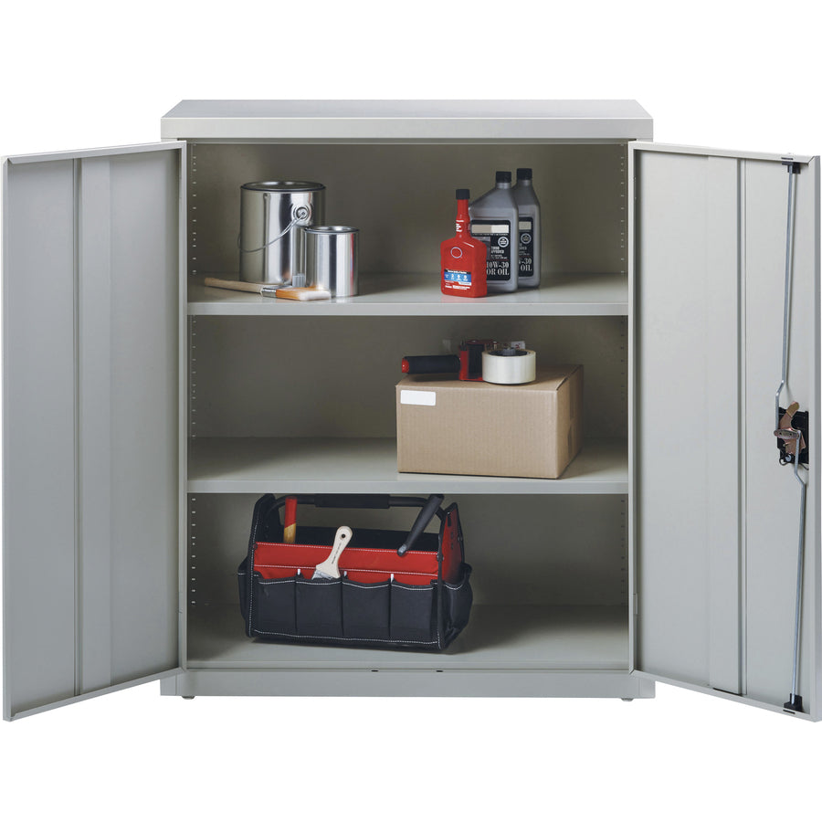 Image of Lorell Steel Storage Cabinets, 36"x18"x42", Light Gray
