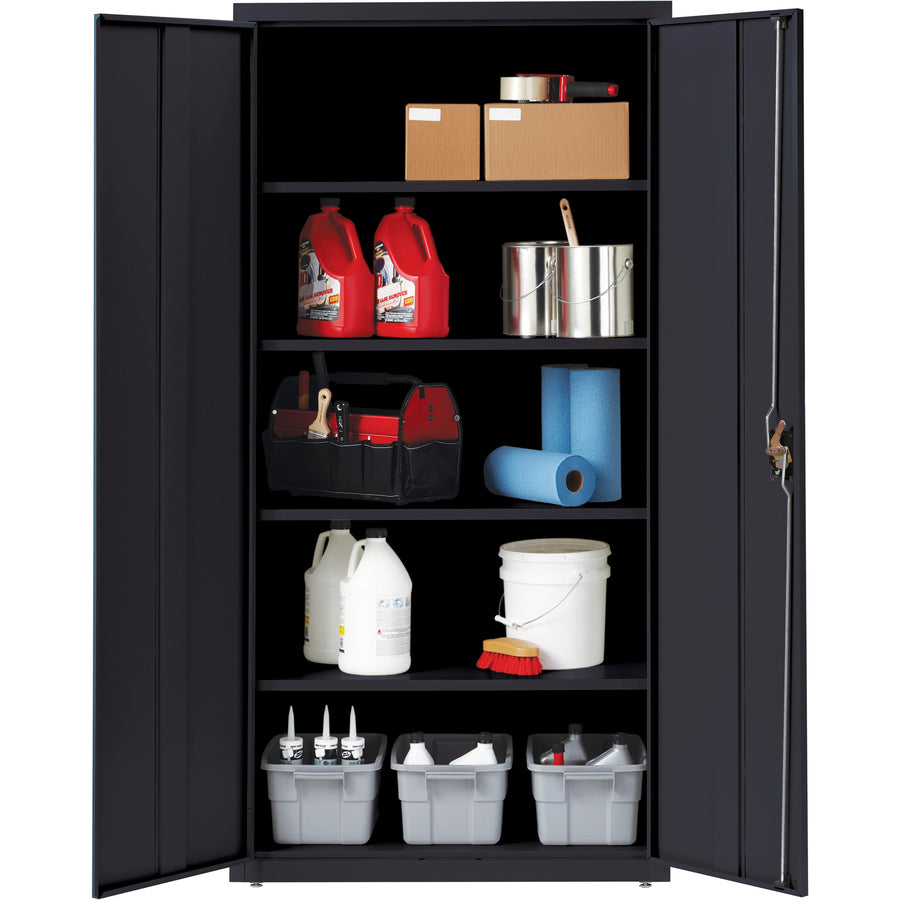 Image of Lorell Steel Storage Cabinets, 36"x18"x72", Black