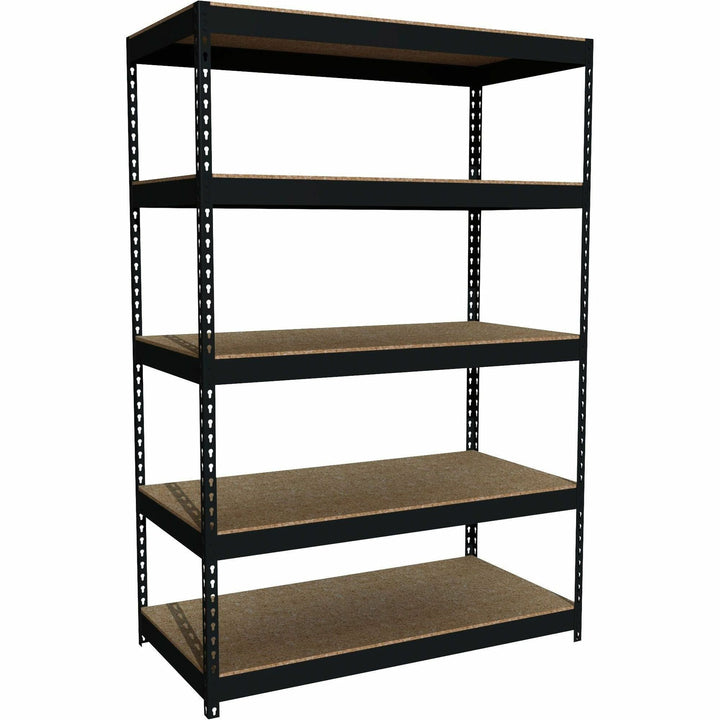 Image of Lorell Shelving, Riveted Steel, 3800 lb Cap, 48"x24"x72", Black