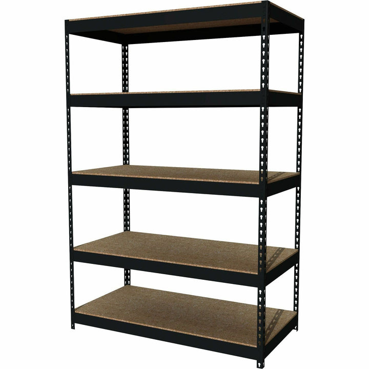 Image of Lorell Shelving, Riveted Steel, 3800 lb Cap, 48"x24"x72", Black