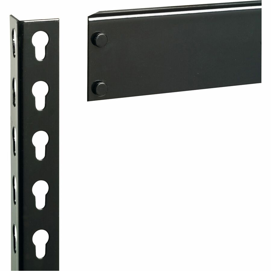 Image of Lorell Shelving, Riveted Steel, 3800 lb Cap, 48"x24"x84", Black