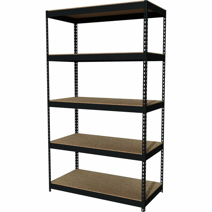 Image of Lorell Shelving, Riveted Steel, 3800 lb Cap, 48"x24"x84", Black