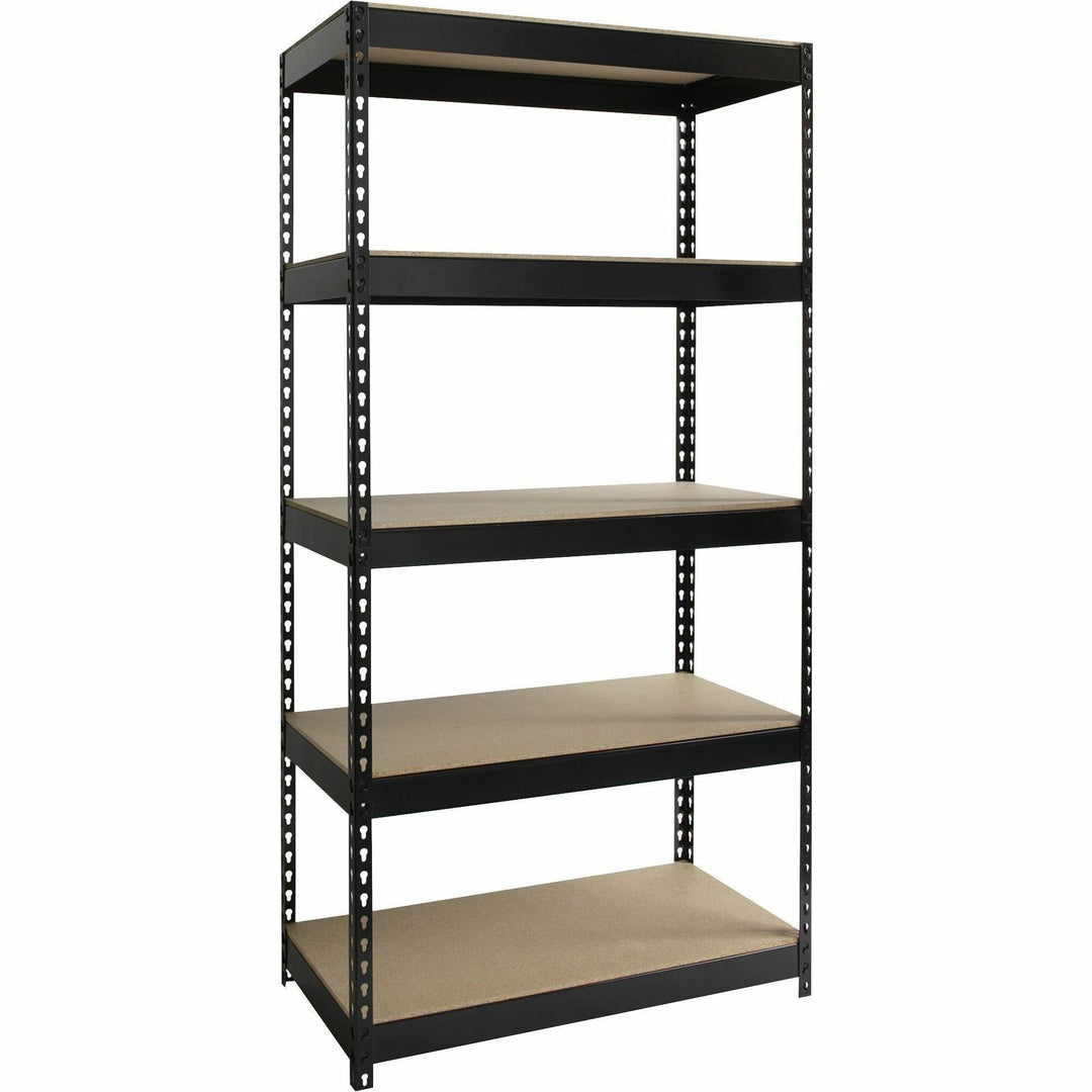 Image of Lorell Shelving, Riveted Steel, 3800 lb Cap, 36"x18"x72", Black