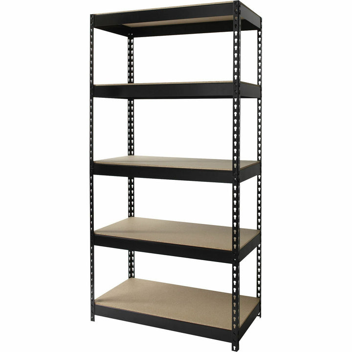 Image of Lorell Shelving, Riveted Steel, 3800 lb Cap, 36"x18"x72", Black