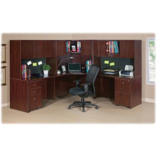 Image of Lorell Fixed Pedestal, F/F,16"x22"x28-1/4", Mahogany