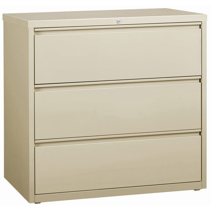Image of Lorell Lateral File, 3-Drawer, 42"x18-5/8"x40-1/4", Putty